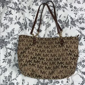 Michael Kors Jet Set Chain Signature Jacquard Tote